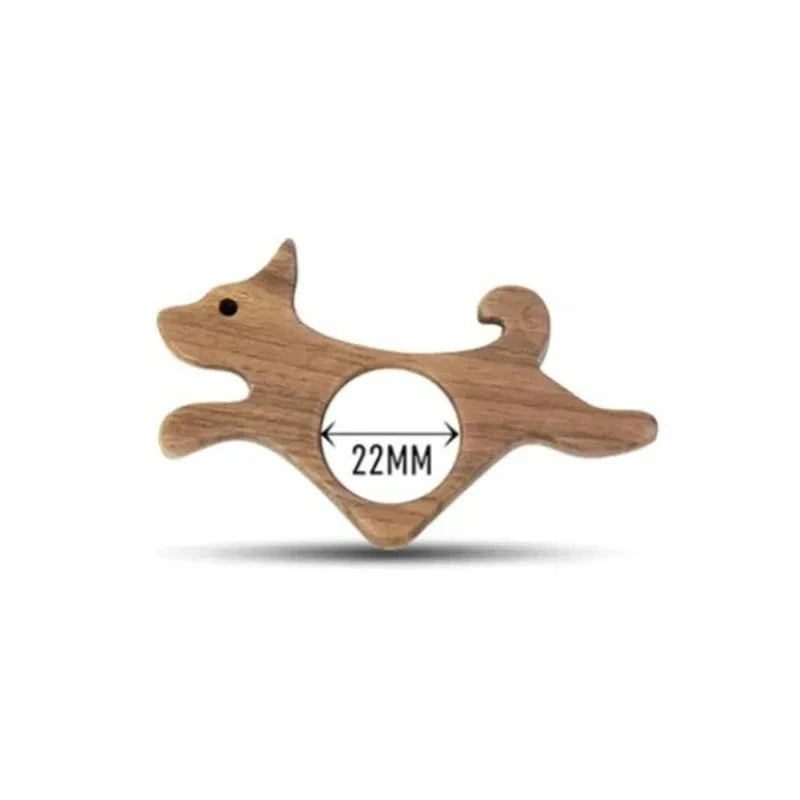 Cute Wooden Cat Dog Bookmark, Animal Book Page Holder Ring, Student Reading Accessories Page Marker Stationery Gift