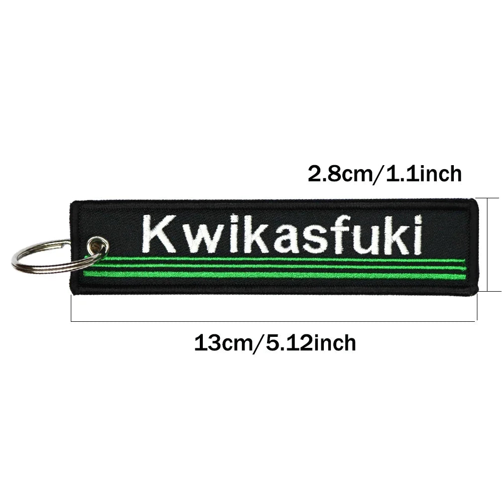 Motorcycle Keychain Double Sided Embroidery | Fashion Key Ring Gift