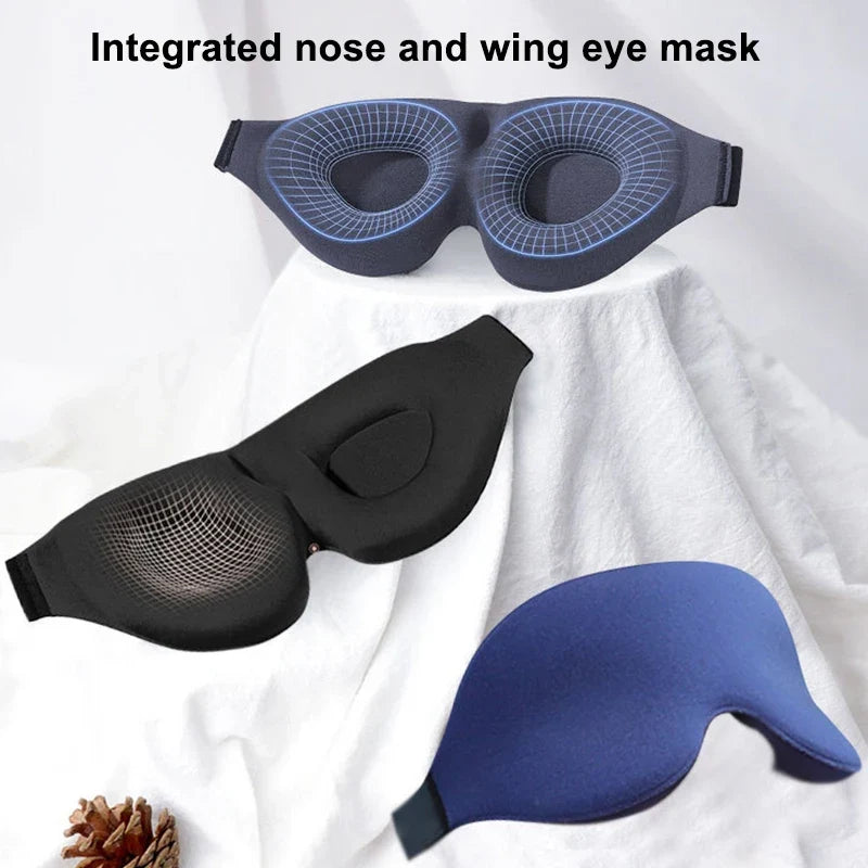 3D Sleep Mask for Light Blocking | Contoured Eye Cover with Soft Padding