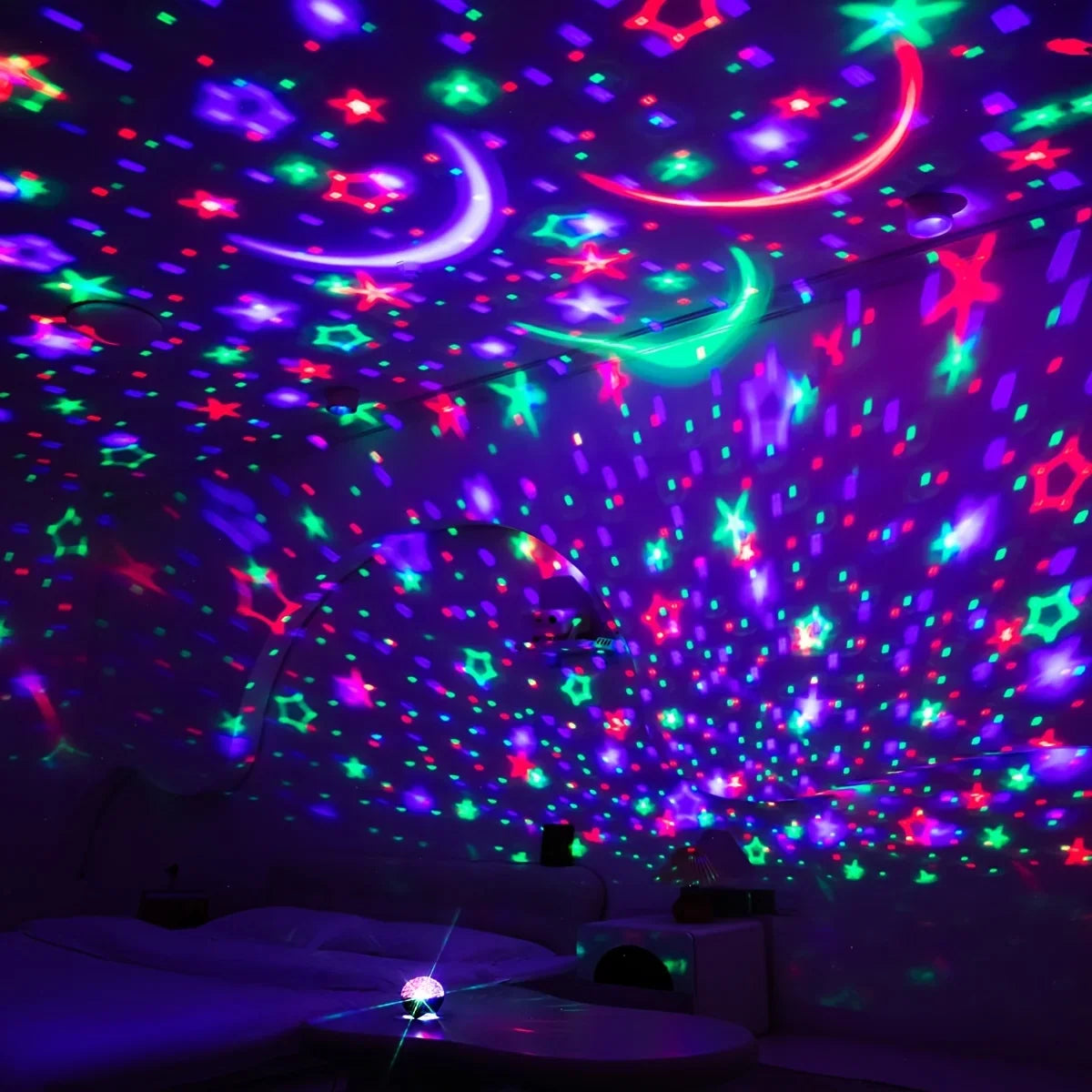 Starry Sky Projector with Moon and Stars | Night Light for Kids Room