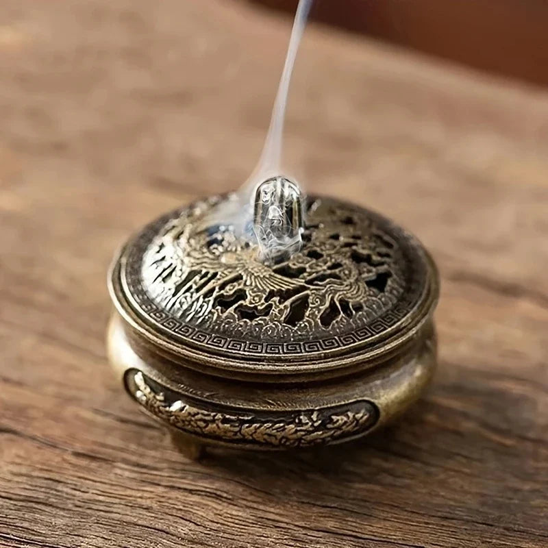 Mini Alloy Antique Three-legged Aromatherapy Stove | DIY Incense Burner Tea Ceremony Decor