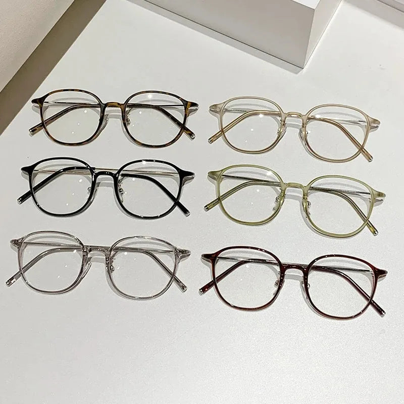 Reading glasseAnti Blue Light Round Frame Presbyopia Glasses Retro Circular Reading Glasses Ultra Light Unisex Far Sight Glasses