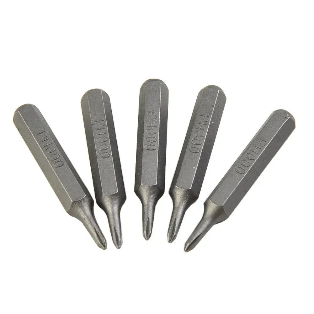 5pcs Cross Screwdriver Bit Set Magnetic Phillips Bits PH0000 to PH2 | 4mm Hex Shank Precision Hand Tools