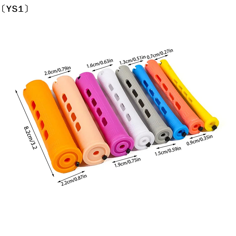 〔YS1〕12pcs Hair Perm Rods Short Cold Wave Rods Hair Curler No Heat Perming Rods Hair Curling Rollers Curlers Curling Hair Tools