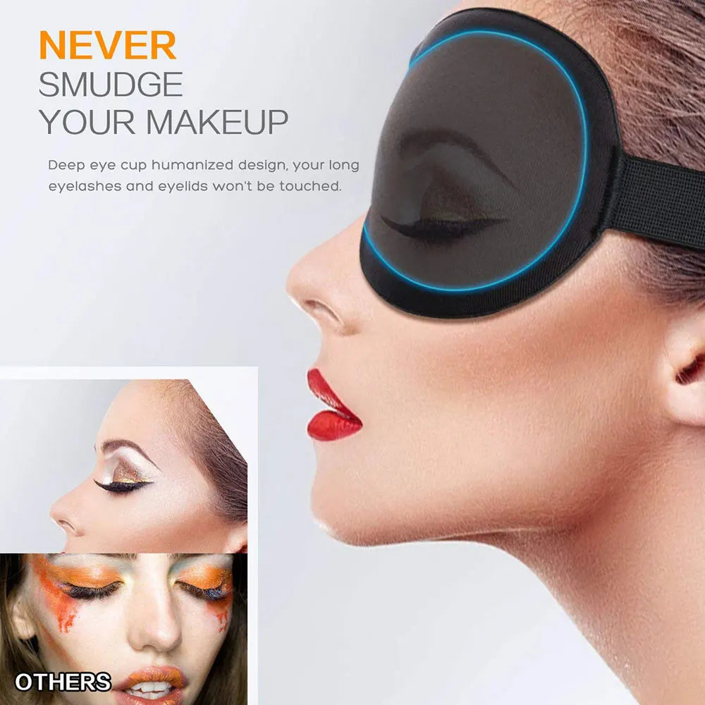 3D Breathable Sleeping Eye Mask | Light Blocking Sleep Aid for Travel and Home