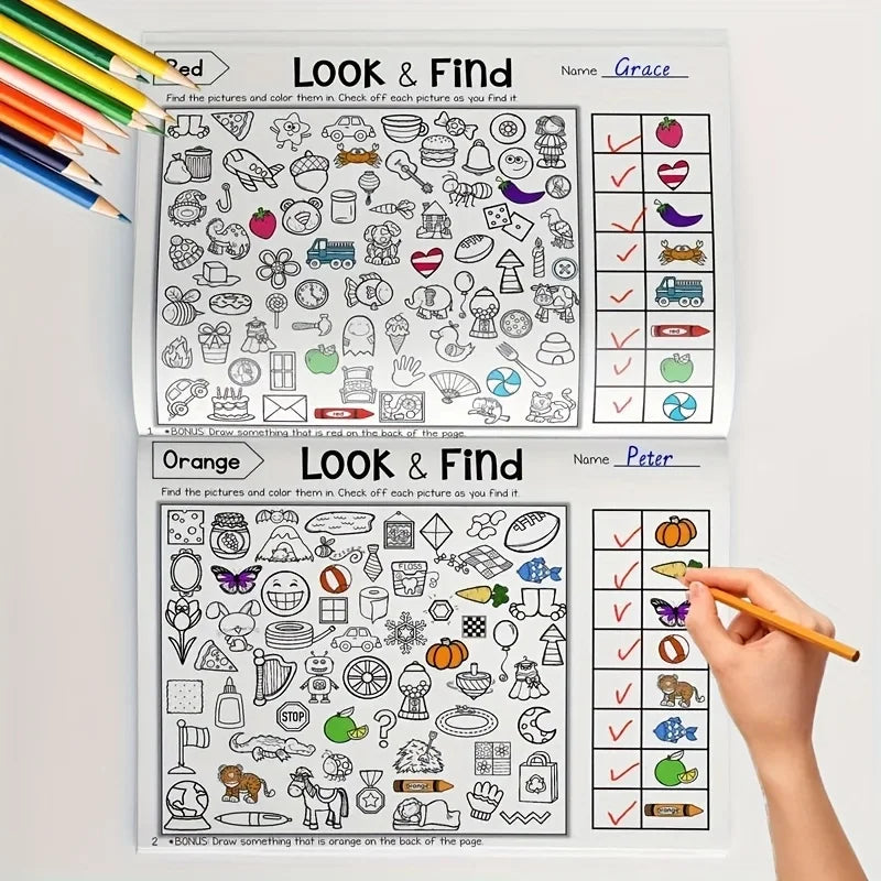 Children's Hidden Object Coloring Book | Find Items Activity Book for Kids