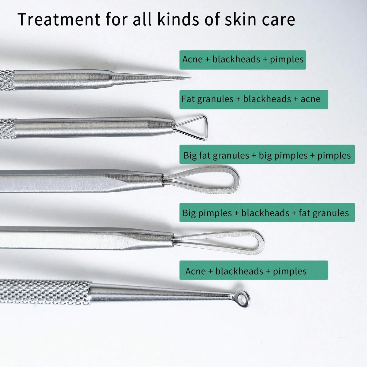 Stainless Steel Blackhead Remover Tool Kit | Professional Facial Cleanser Set with Storage Box