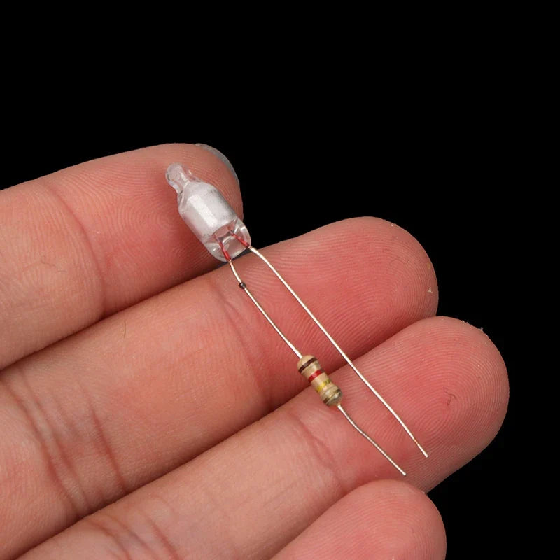 Neon Indicator Light Bulbs 10-Pack | 220V with Built-In Resistor