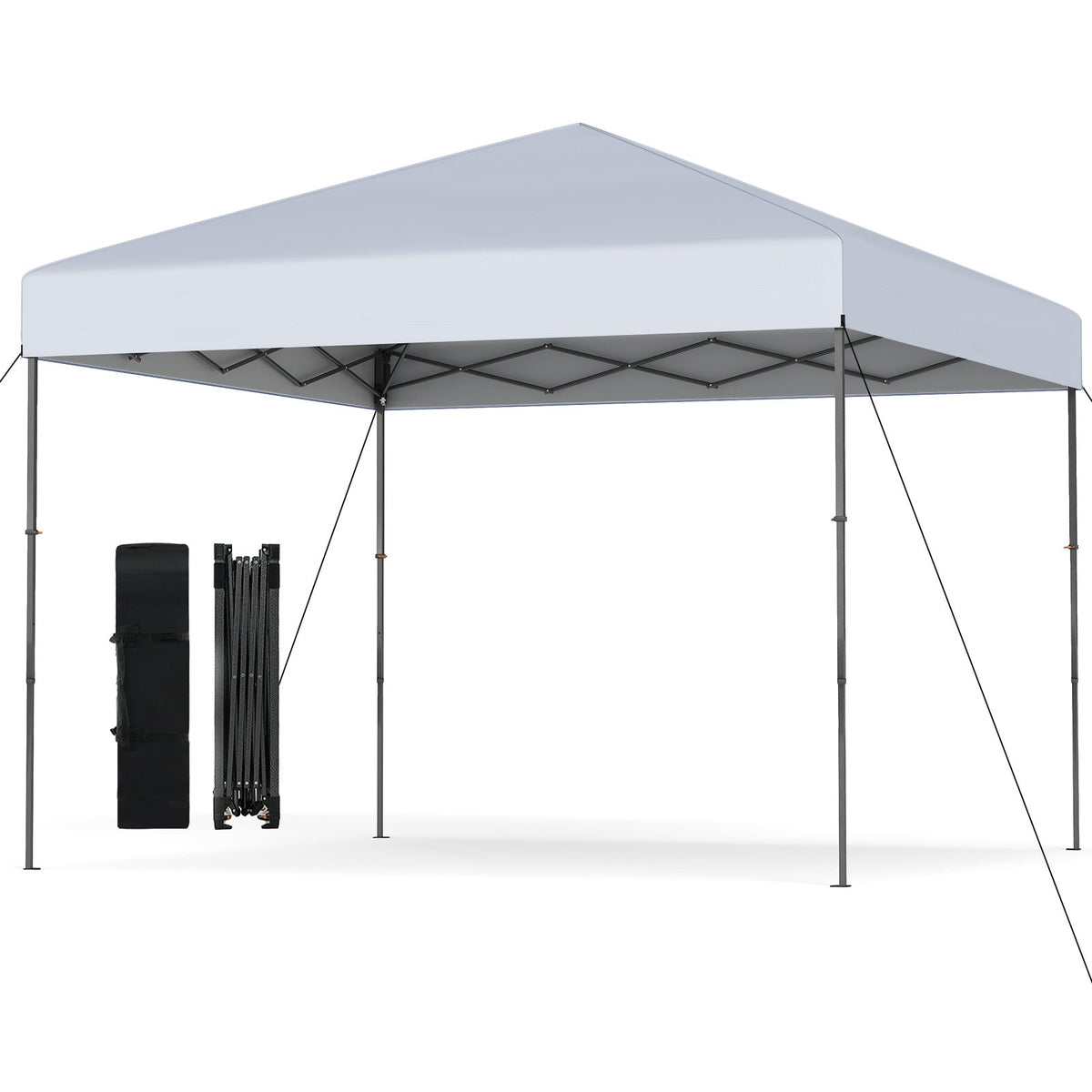 10 X 10 Feet Pop up Canopy Tent with Portable Carrying Bag and 8 Stakes