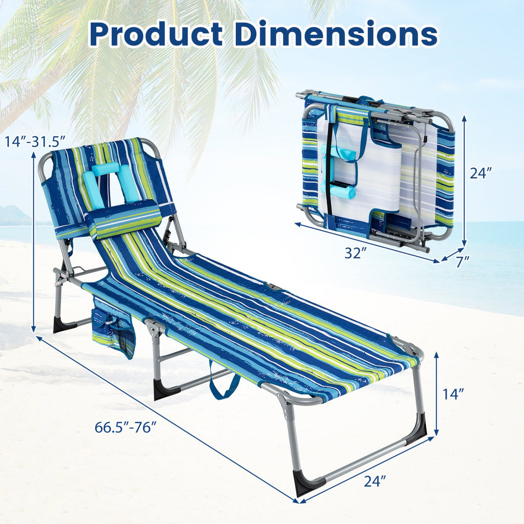 Tanning Chair with Face Arm Holes Folding Chair