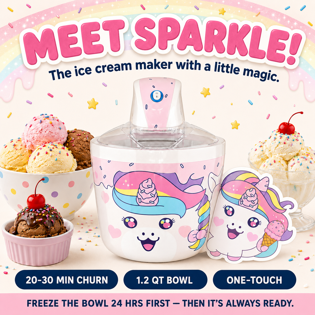 Electric Ice Cream Maker for Kids (1.2 Qt)