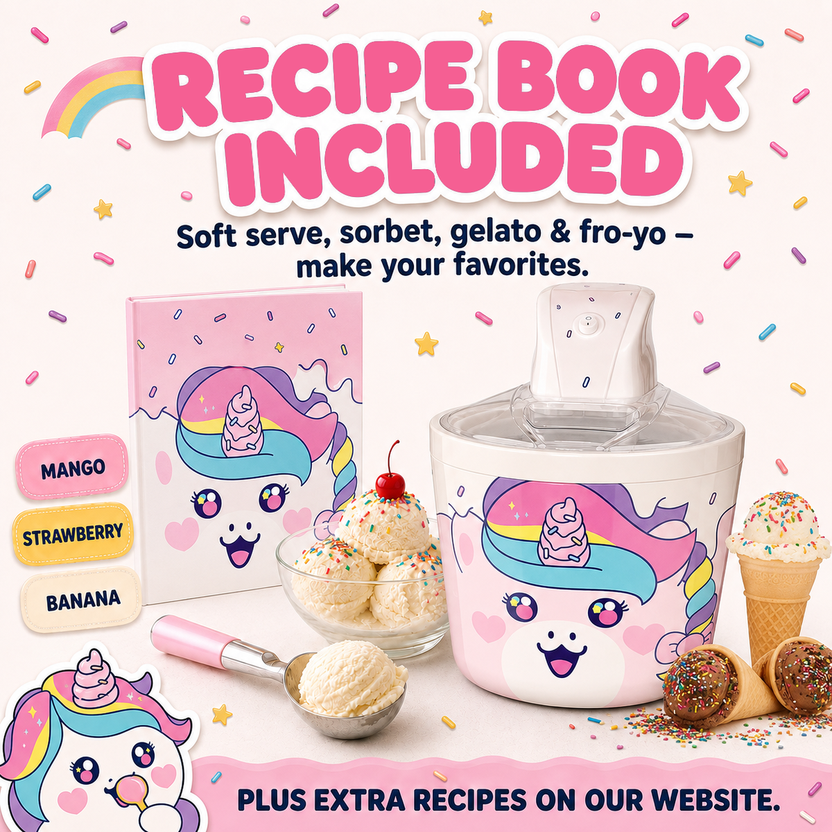 Electric Ice Cream Maker for Kids (1.2 Qt)
