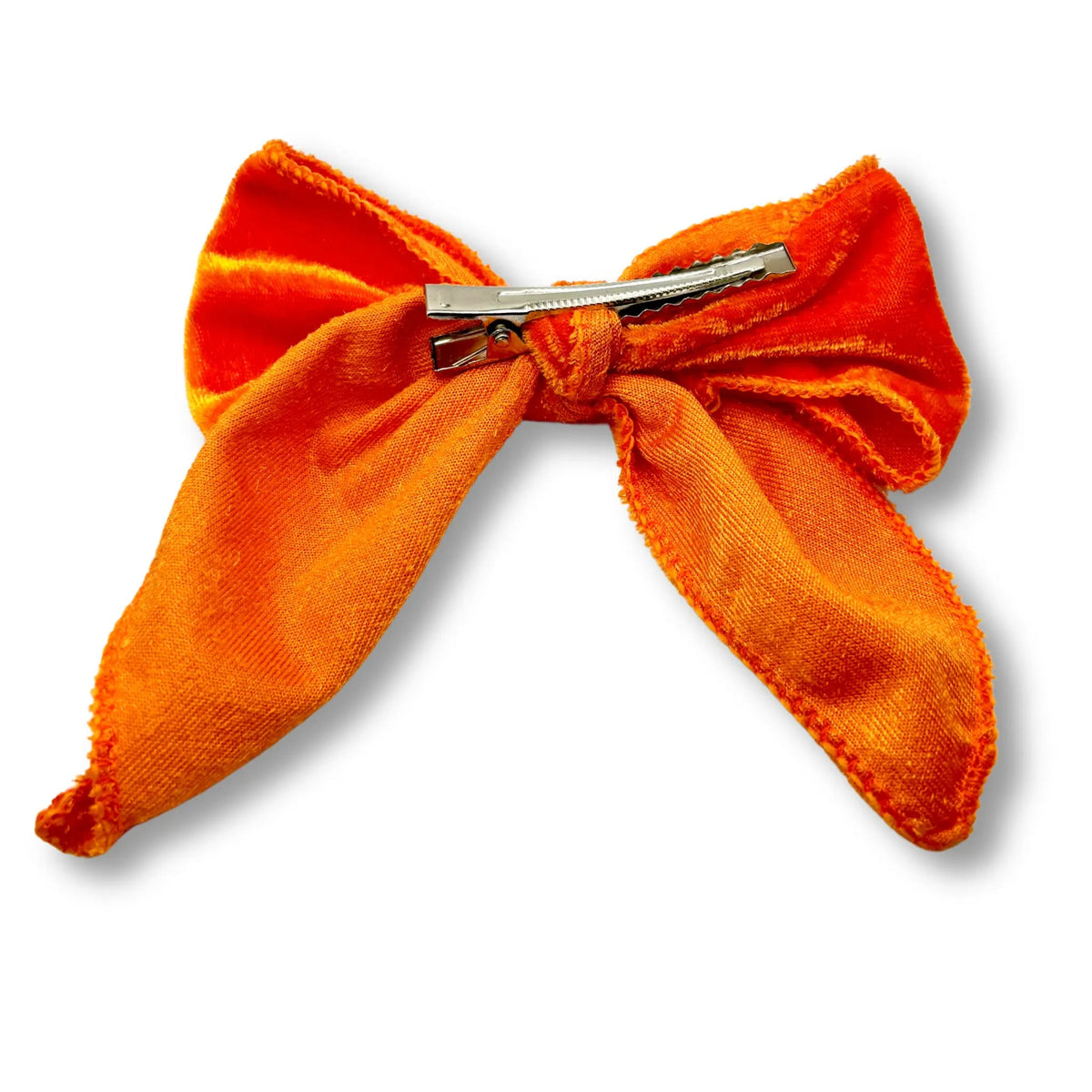 Orange Velvet Sailor Bow