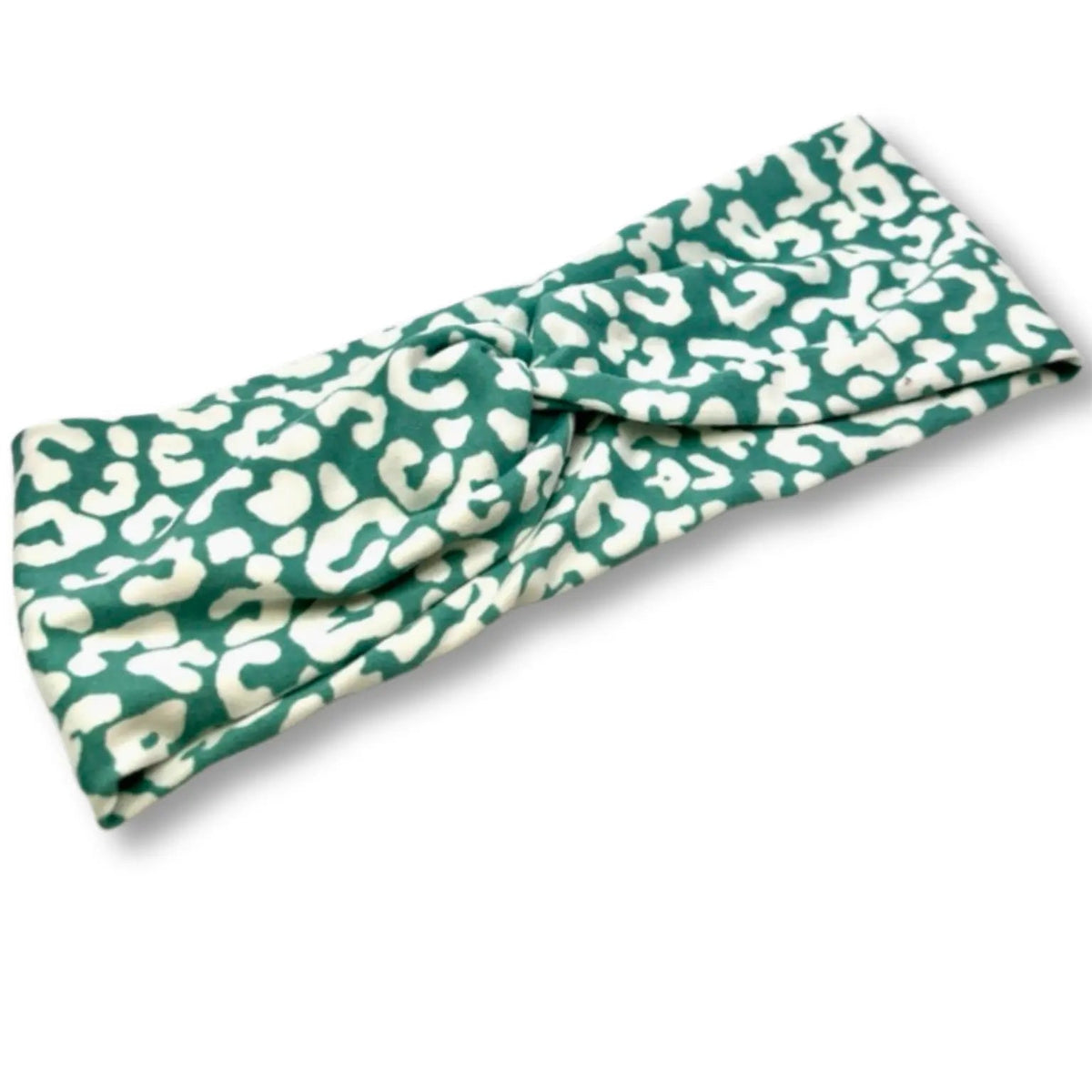 Teal Leopard Twist Knot Headband