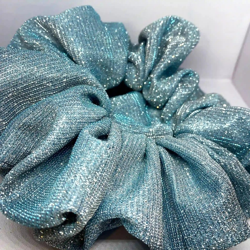 Blue Sparkle Scrunchie