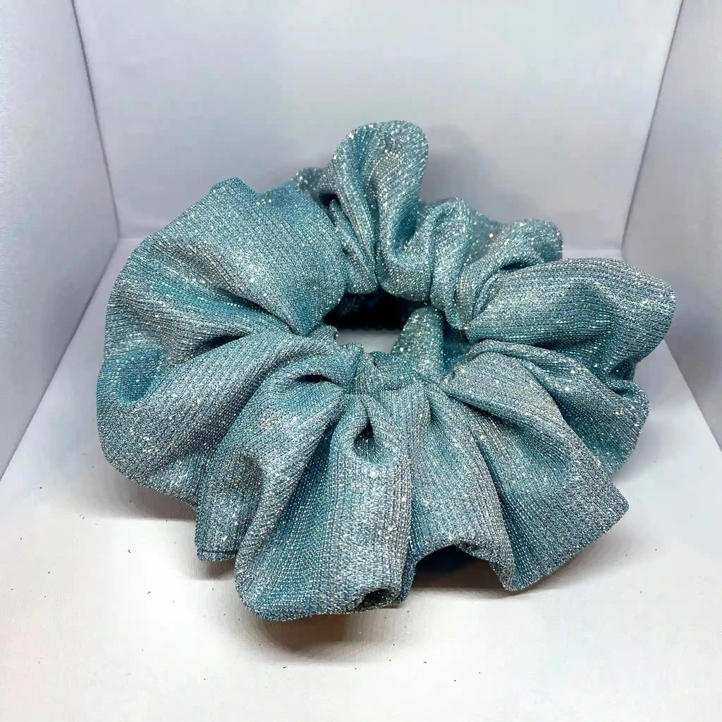 Blue Sparkle Scrunchie