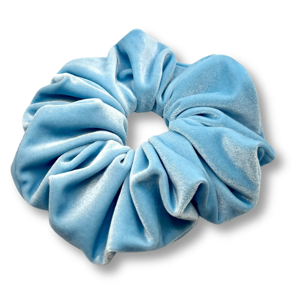 Baby Blue Velvet Scrunchie