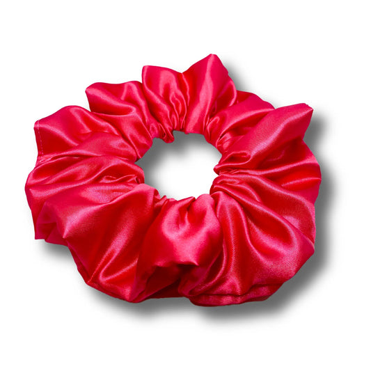 Hot Pink Silk Scrunchie