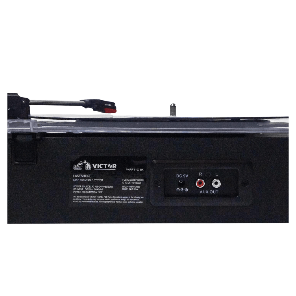 Victor Lakeshore 5-in-1 Hybrid Bluetooth Turntable System w USB and RCA Output