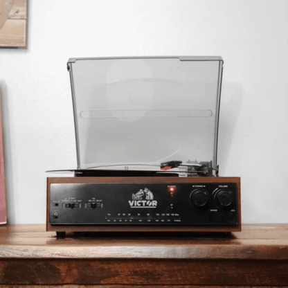 Victor Salem 5-in-1 3-Speed Turntable System with Dual Bluetooth