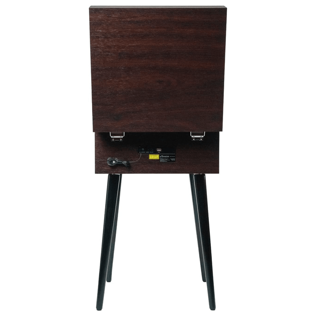 Victor Newbury 8-in-1 Music Center w Chair-Height Legs, USB Slot & AM FM Radio