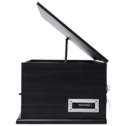 Victor State 7-in-1 Wood Music Center with 3-Speed Turntable and Dual Bluetooth
