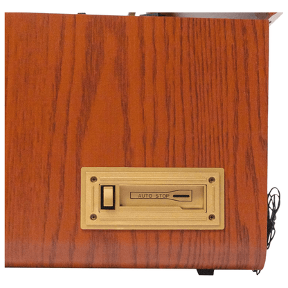 Victor Monument 8-in-1 Wood Music Center with 3-Speed Turntable & Dual Bluetooth