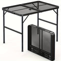 3FT Folding Camping Table Aluminum Portable Adjustable Picnic Table Black