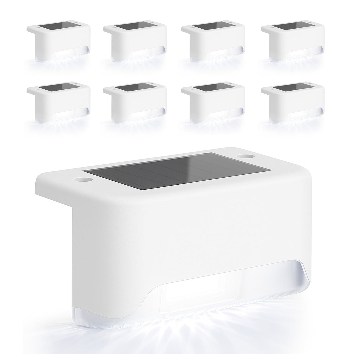 8-Pack Solar LED Deck & Step Lights