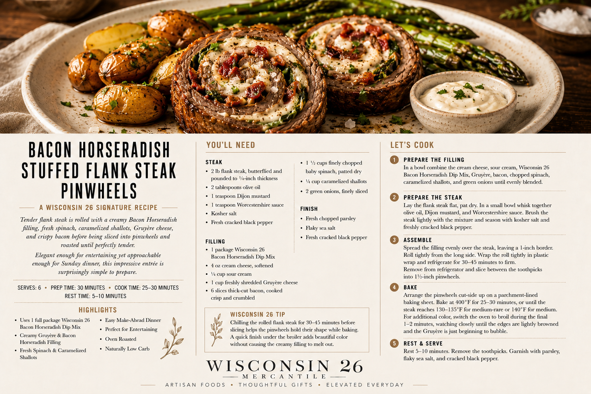 Bacon Horseradish Dry Dip Mix | Smoky Gourmet Dip Mix | Wisconsin 26 Mercantile