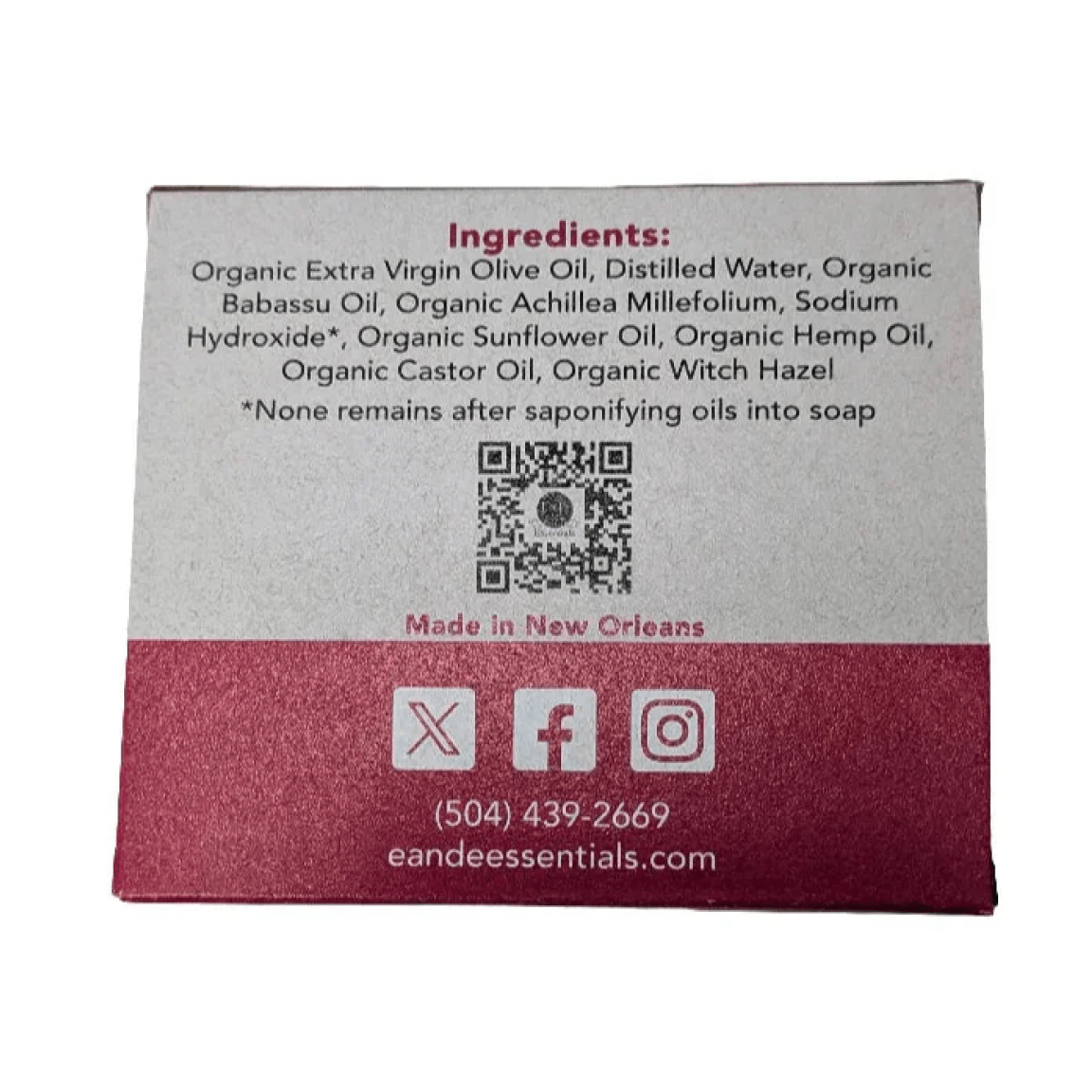 Yarrow & Witch Hazel Facial Bar Soap