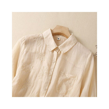 Relaxed Fit Casual Top with Three-Quarter Sleeves