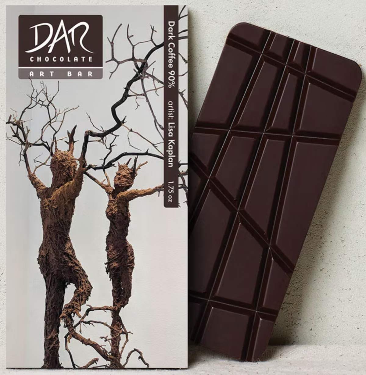 Art Bars! Dark Coffee 90% Chocolate Bar Organic Vegan