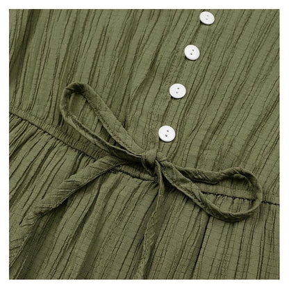 Trendy Waist-Tie Solid Color Bodysuit
