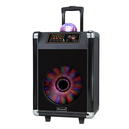 IQ Sound 12" Portable Bluetooth Speaker with Disco Ball Light