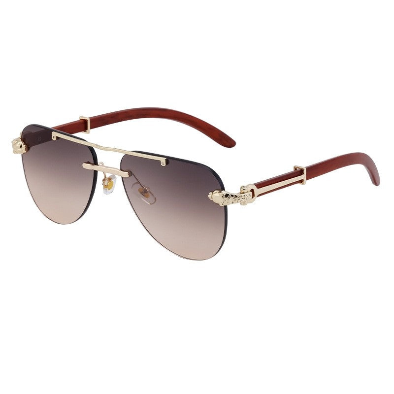 Unisex UV400 Retro Pilot Frameless Eyewear Sunglasses
