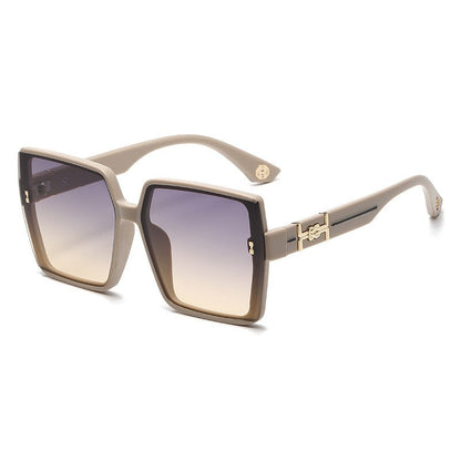 Fashion Large Square Frame UV400 Sun Protection Polarized Sunglasses