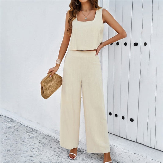 Casual and Chic Sleeveless Vest Set