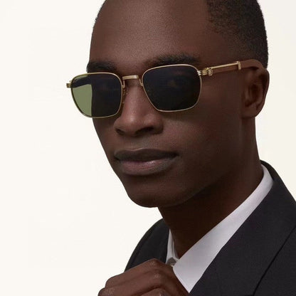 Men's Retro Wood Grain Pattern Sunglasses