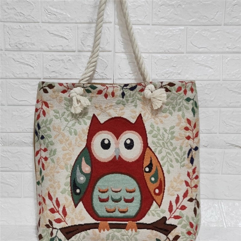 Stylish Embroidered Oversized Shoulder Bag