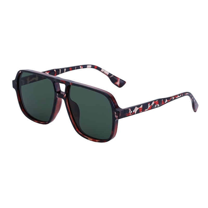 Retro Large Full Square Frame UV400 UV Protection Outdoor Sunglasses