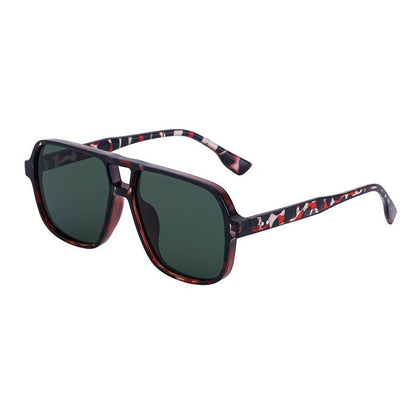 Retro Large Full Square Frame UV400 UV Protection Outdoor Sunglasses