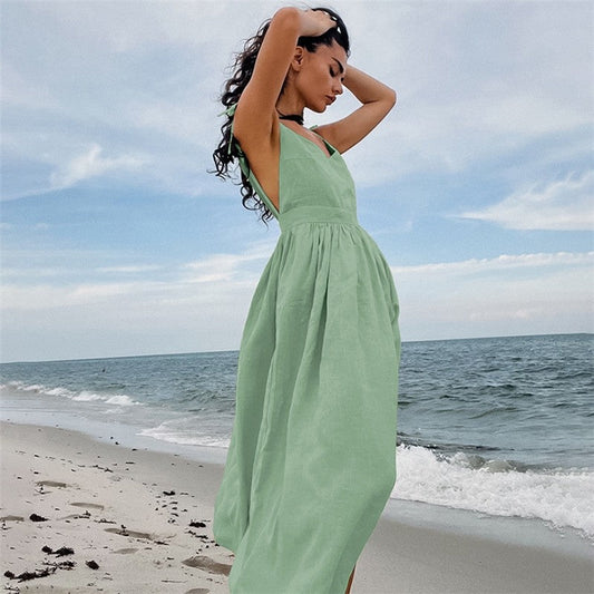 Sure! Here is an optimized title for your clothing product:

"Sleek Cut-Out Sleeveless Bodycon Cami Dress