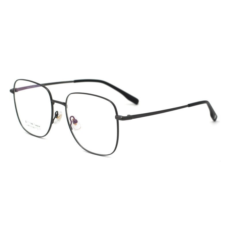 Fashionable And Artistic Square Half-Titanium Matte Glasses
