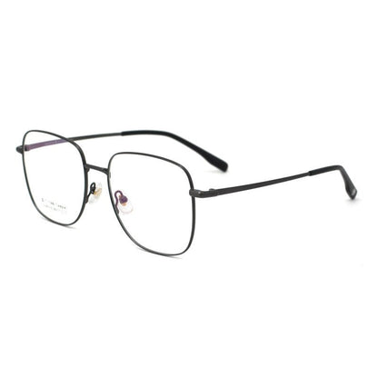 Fashionable And Artistic Square Half-Titanium Matte Glasses