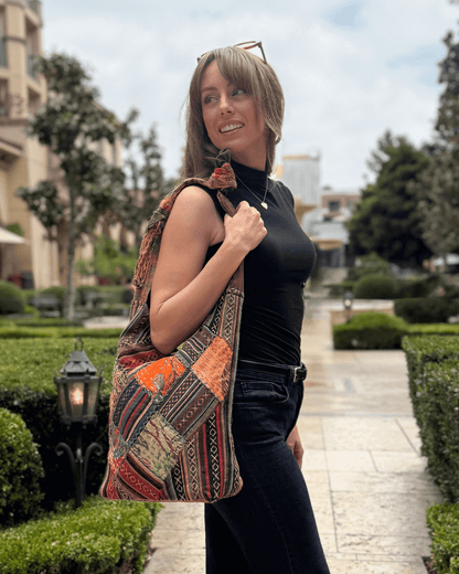 Kathmandu Collection Quilted Patchwork Hobo Bag