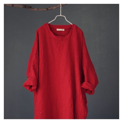 Embroidered Maxi Dress with Solid Color Long Sleeves