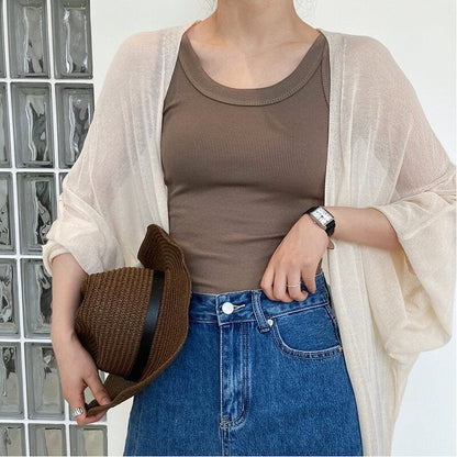 Threaded Strap Sleeveless Camisole for a Stunning Back