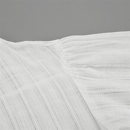 Breathable Cotton Long Sleeve Pajama Set with Shorts