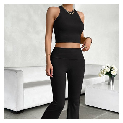 Sporty Slim Fit Sleeveless Casual Set